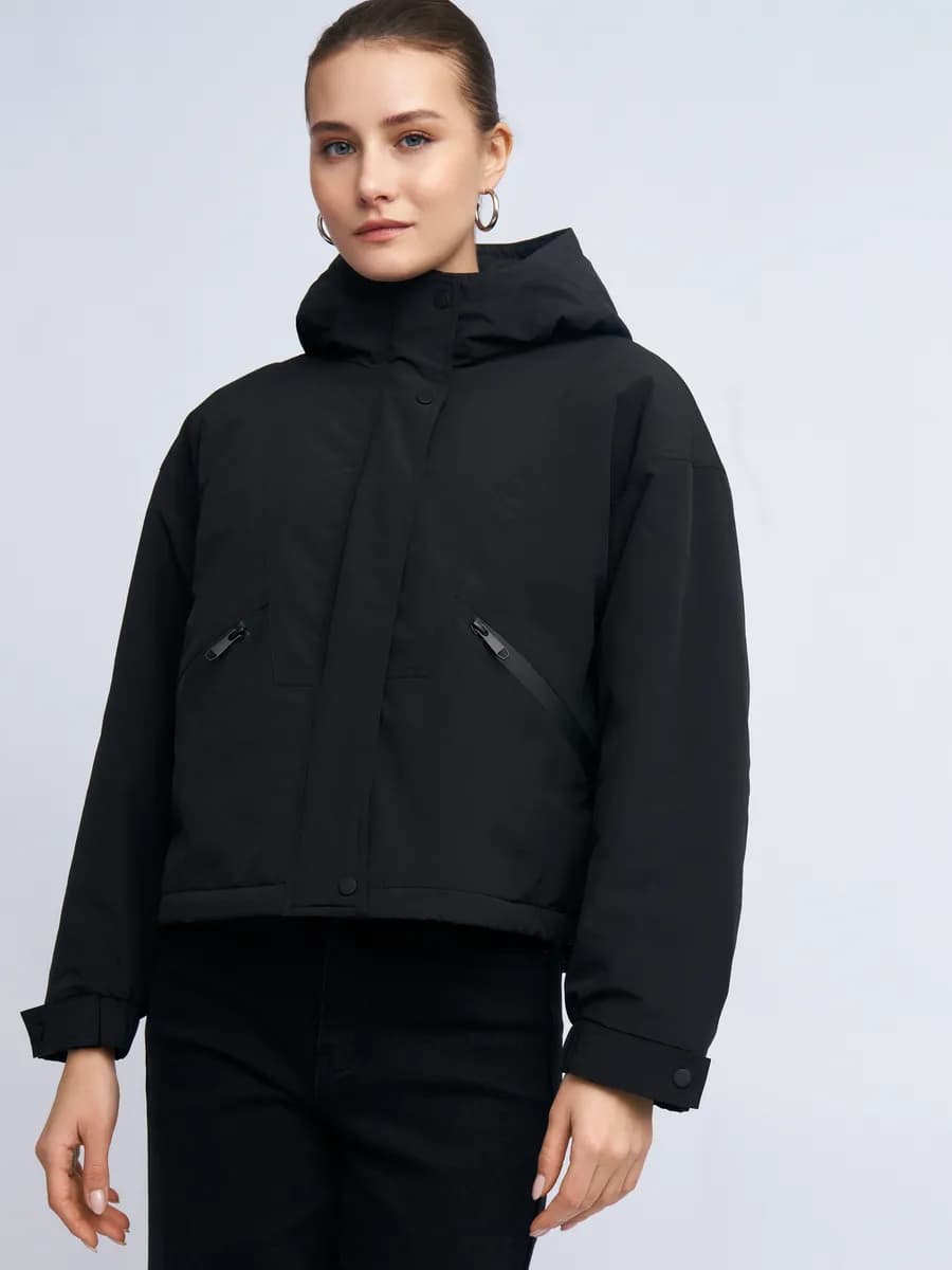 Женская куртка с капюшоном синтепон