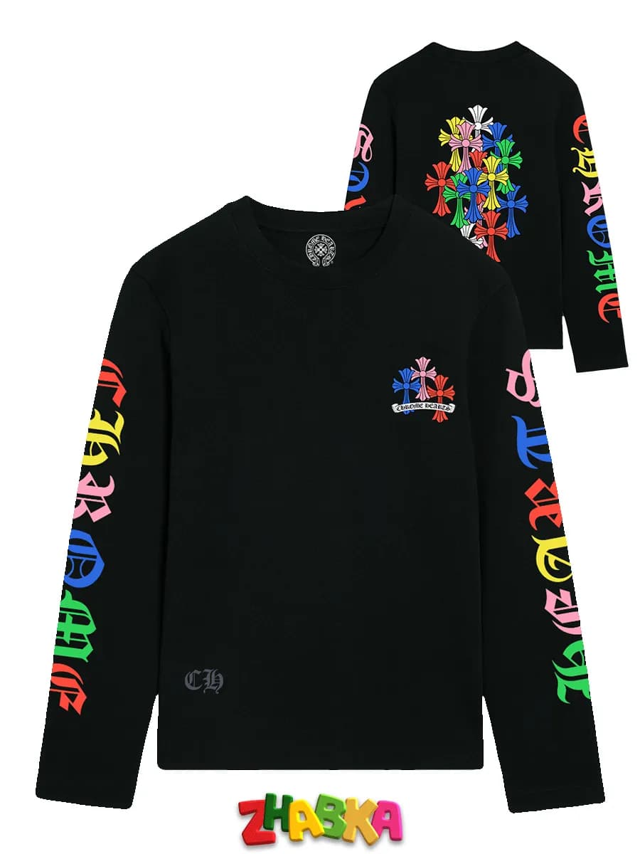 лонгслив с принтом оверсайз chrome hearts sk8
