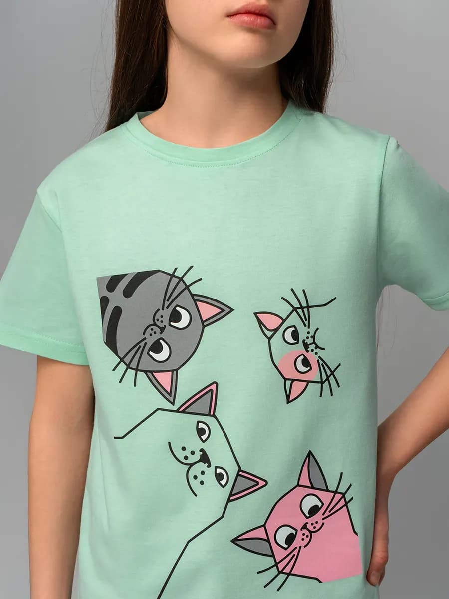 Футболка с принтом детская хлопковая