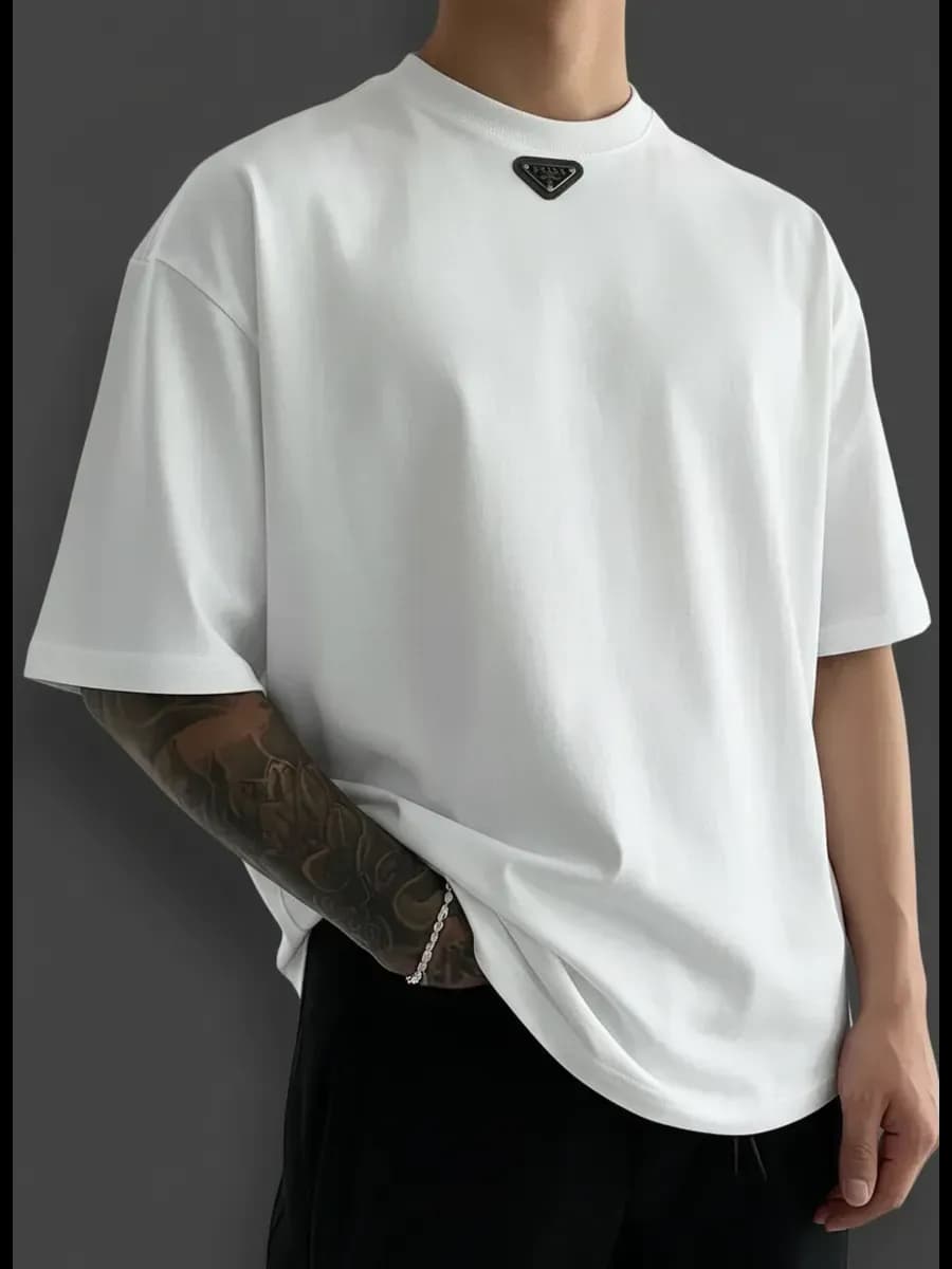 Футболка оверсайз белая хлопок