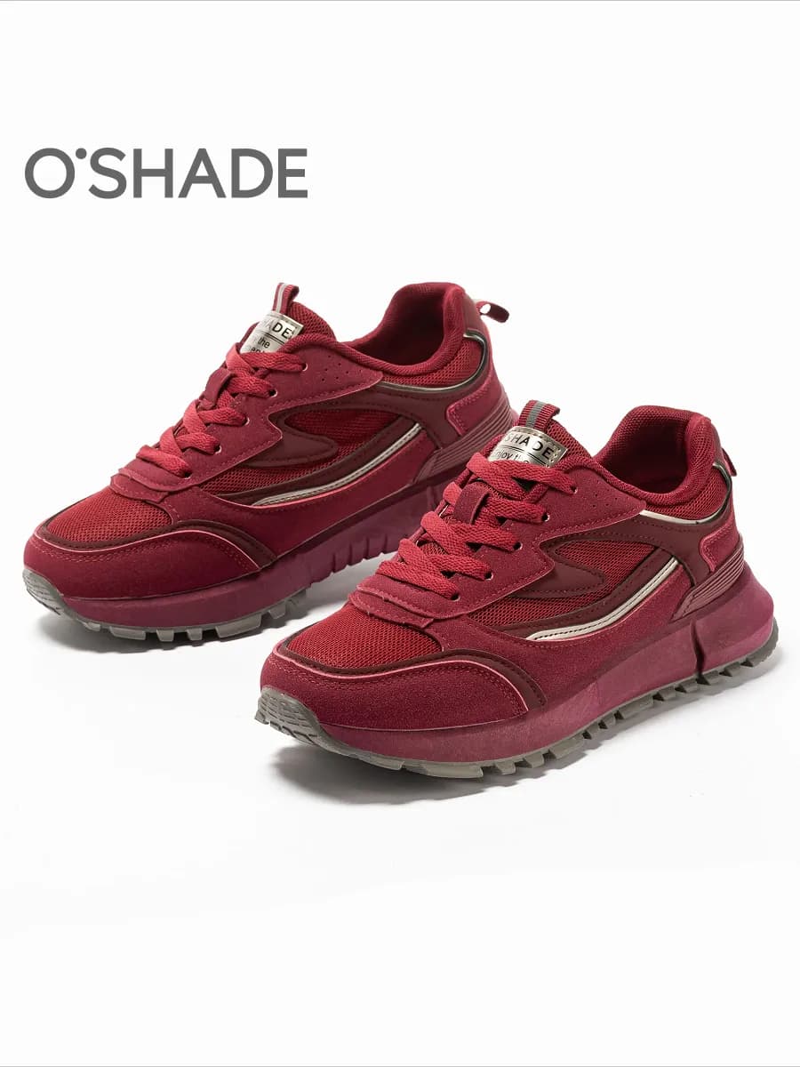 O'SHADE Кроссовки женские бордовые