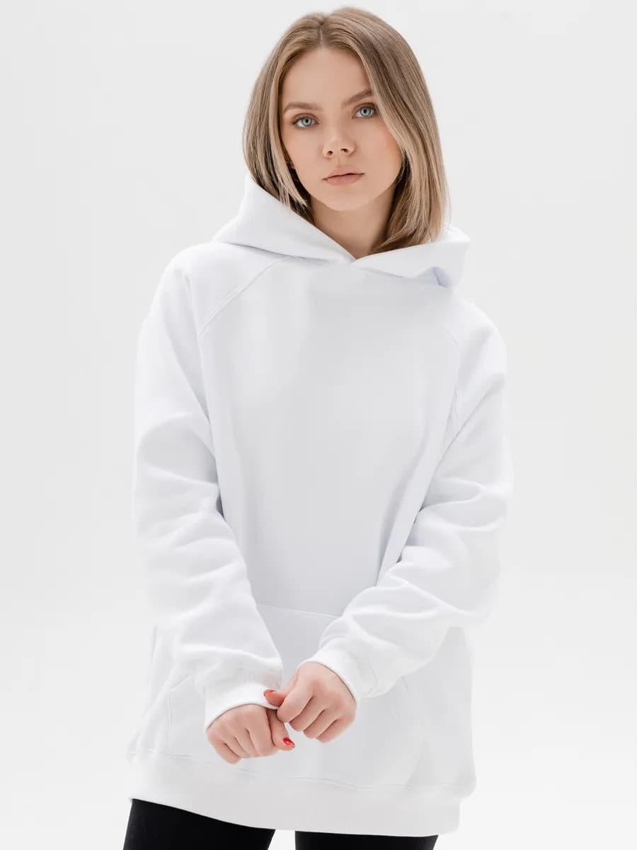 Худи оверсайз теплое с начесом с капюшоном