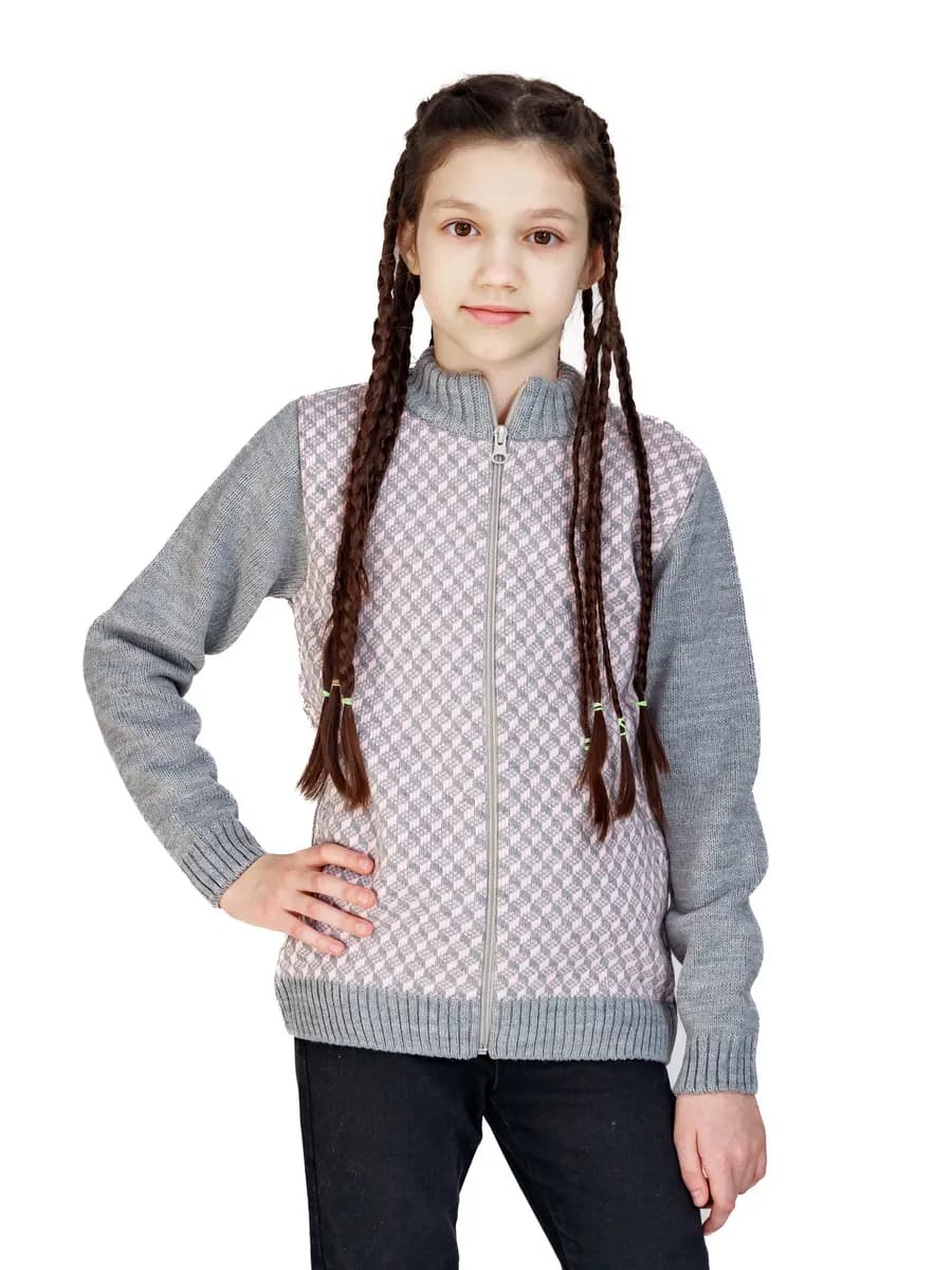 Кофта вязаная на молнии