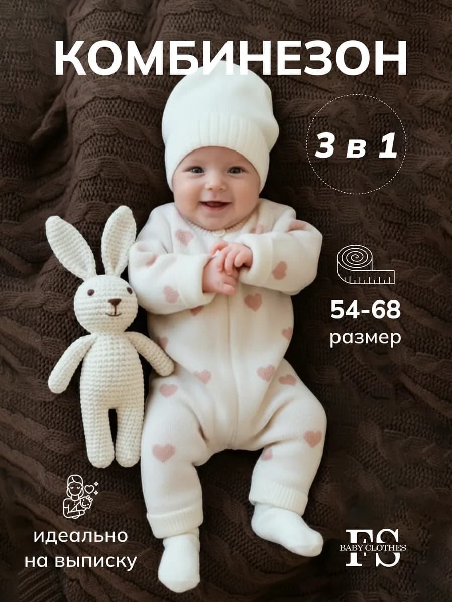 Комбинезон для новорожденных комплект на выписку