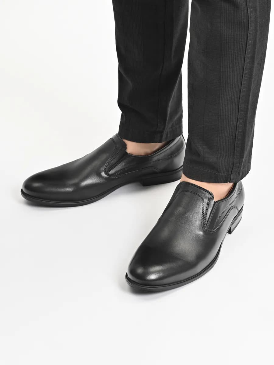 Полуботинки кожаные классические черные