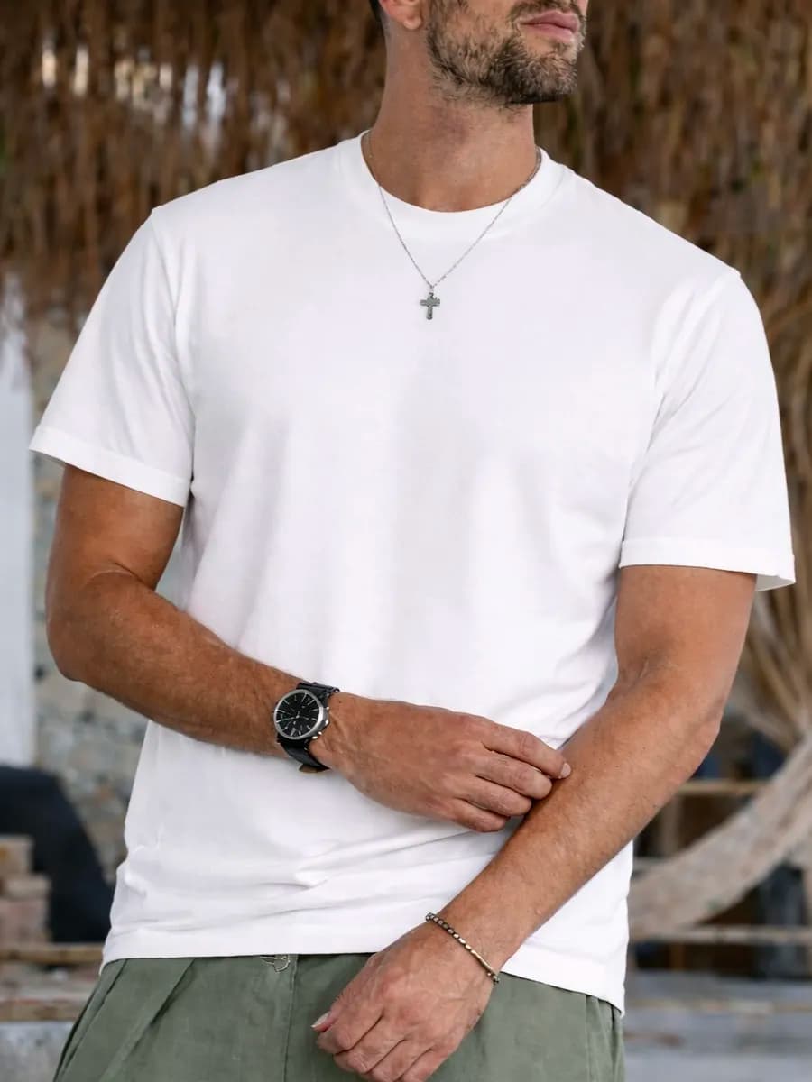 Футболка хлопок однотонная плотная