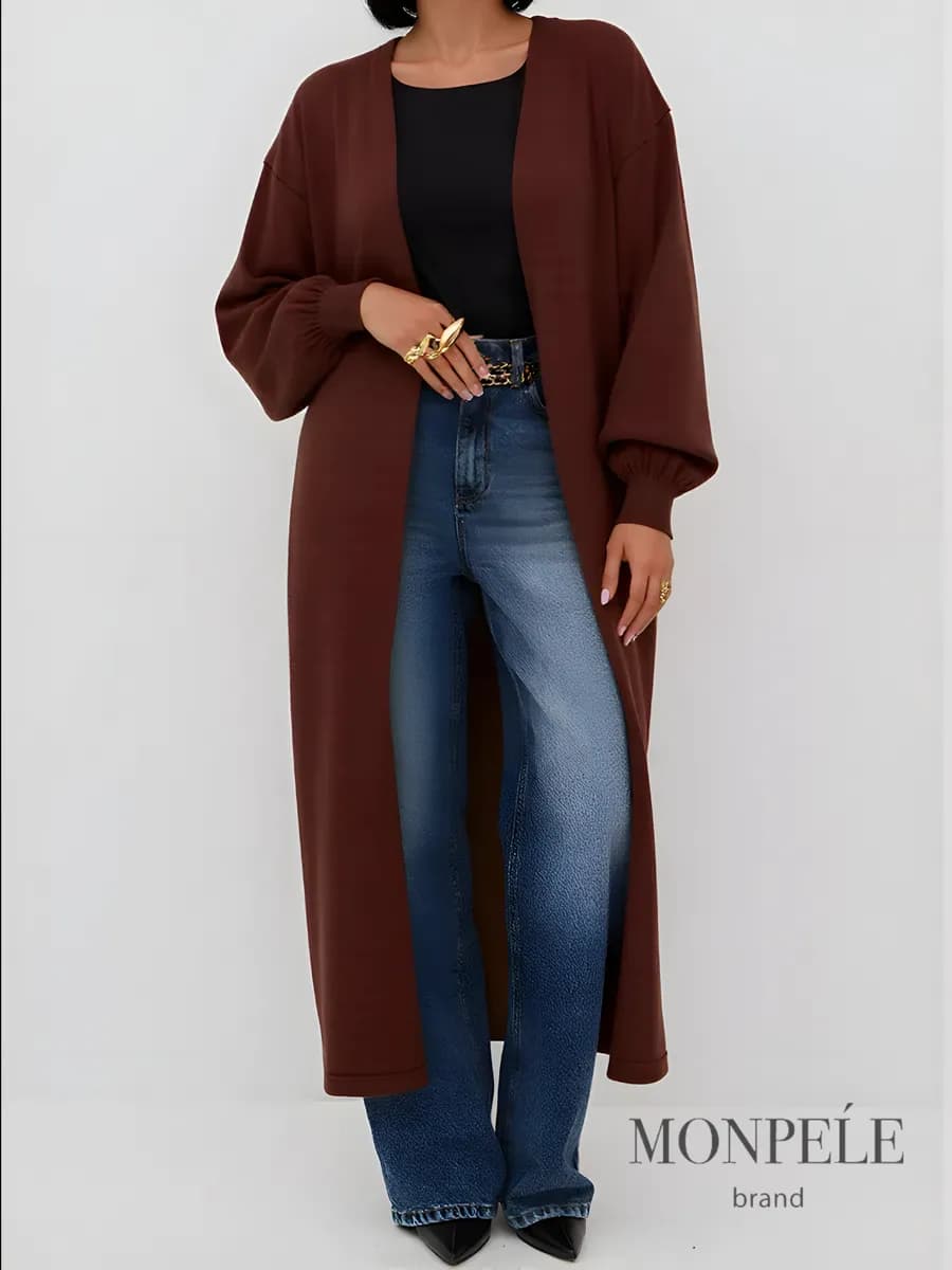 Кардиган трикотажный длинный оверсайз