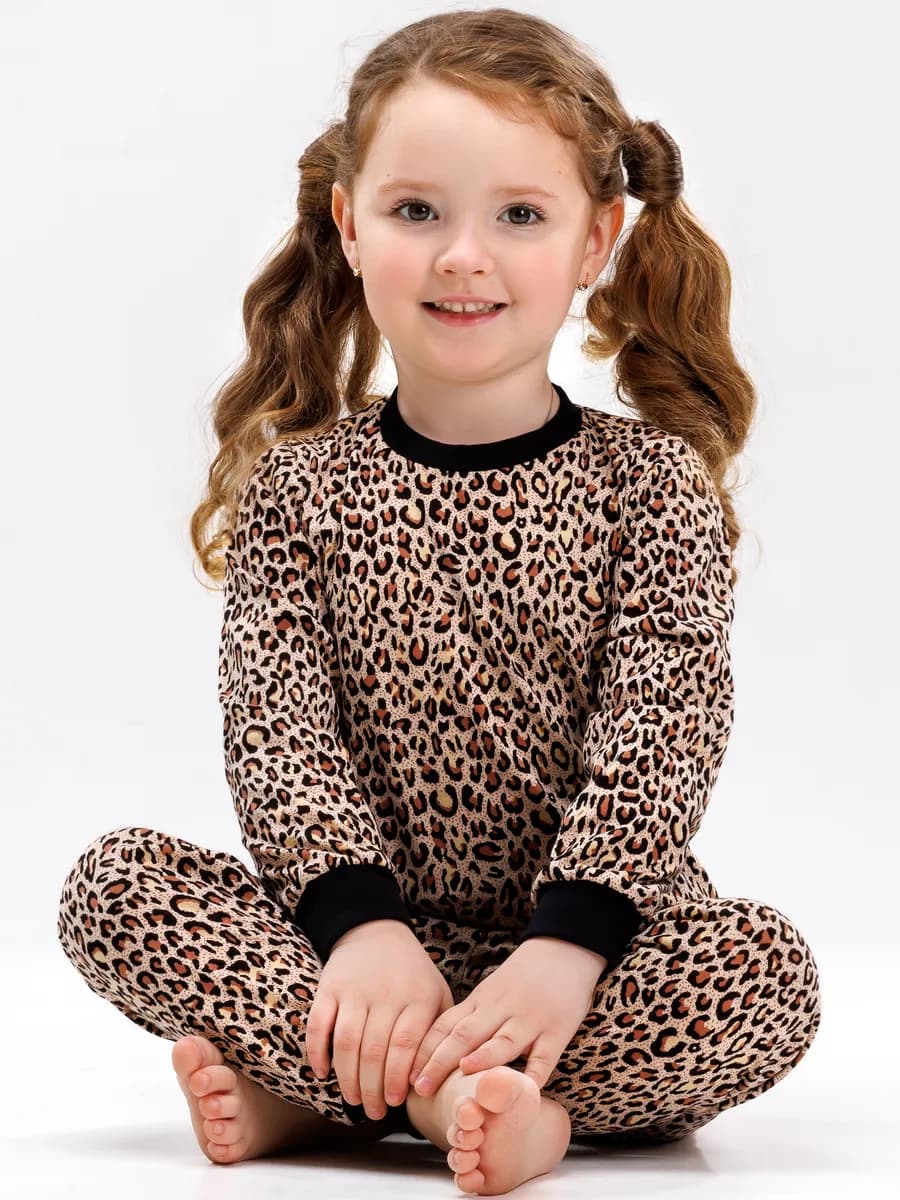 Пижама для девочки с лонгсливом и штанами