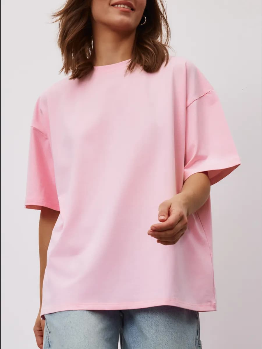 Футболка оверсайз однотонная базовая