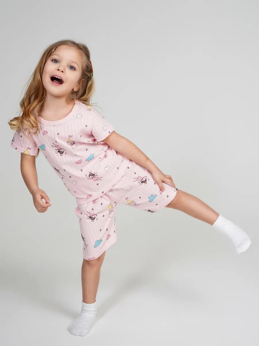 Пижама с шортами детская летняя