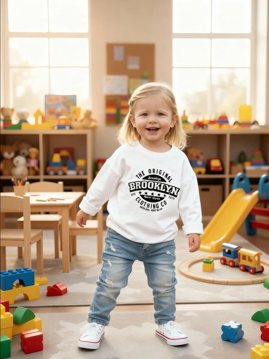 Свитшот детский базовый оверсайз лонгслив