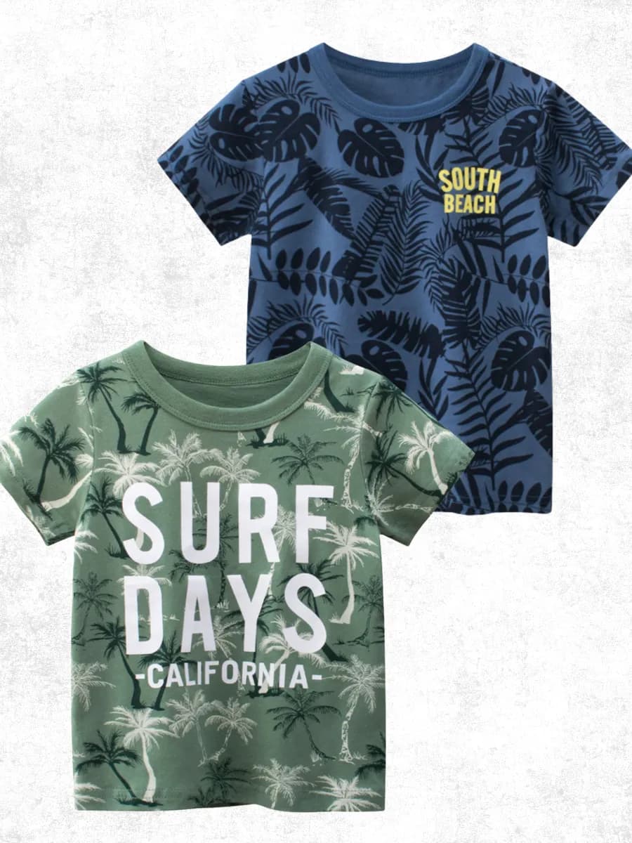 Футболка детская с рисунком набор 2 шт