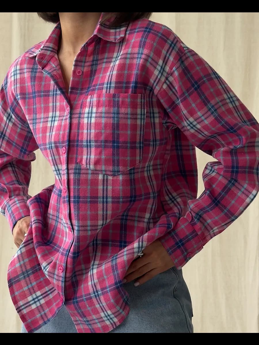 Рубашка в клетку оверсайз