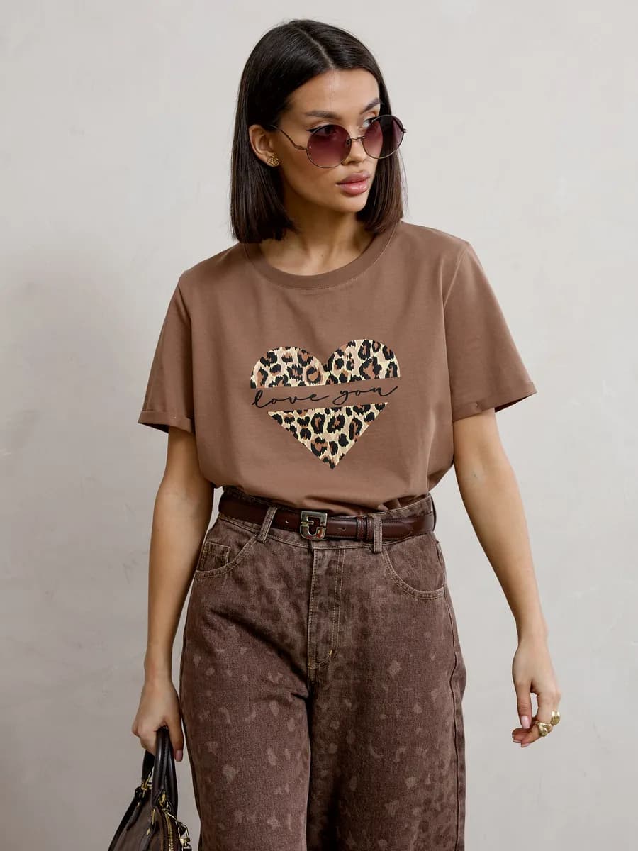 Футболка базовая с принтом