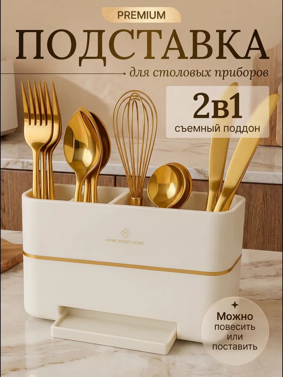 Подставка органайзер для столовых приборов