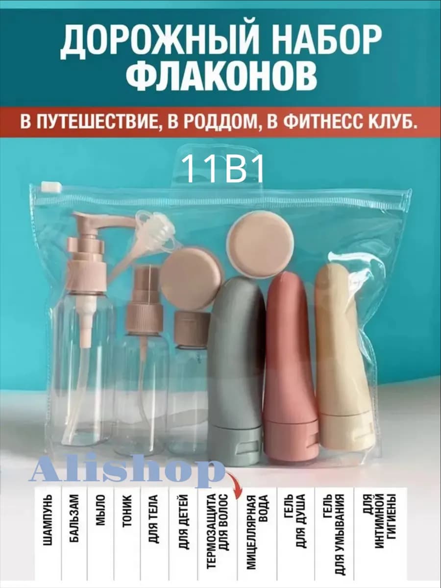 Дорожный набор флаконов для путешествий