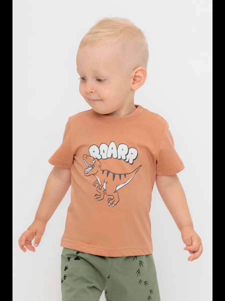 Трикотажная футболка с принтом для малыша хлопок