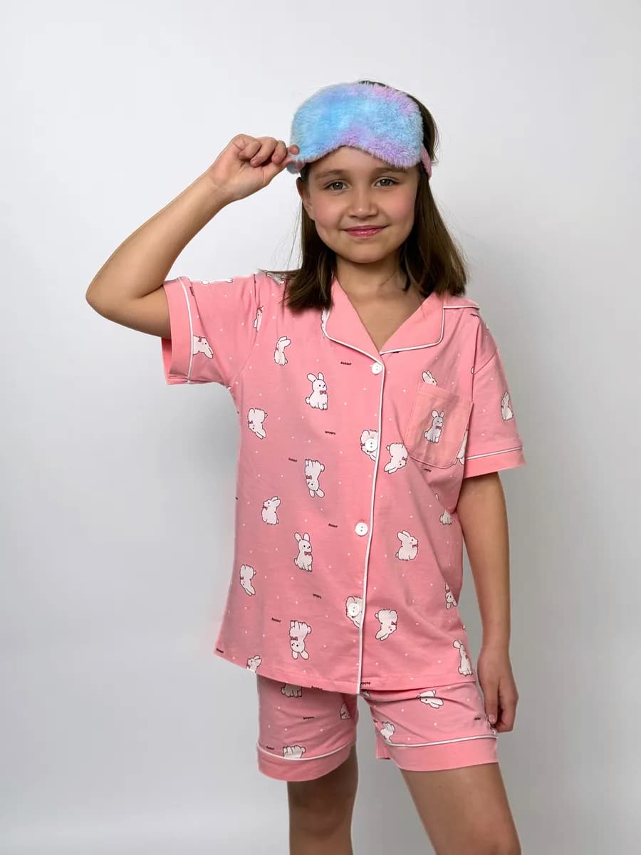 Пижама детская с шортами хлопковая для сна и дома