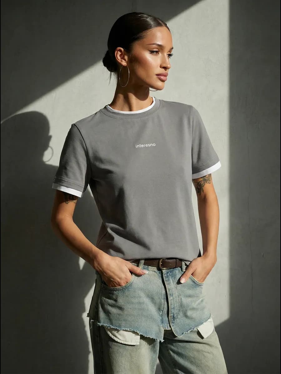 Футболка базовая с принтом