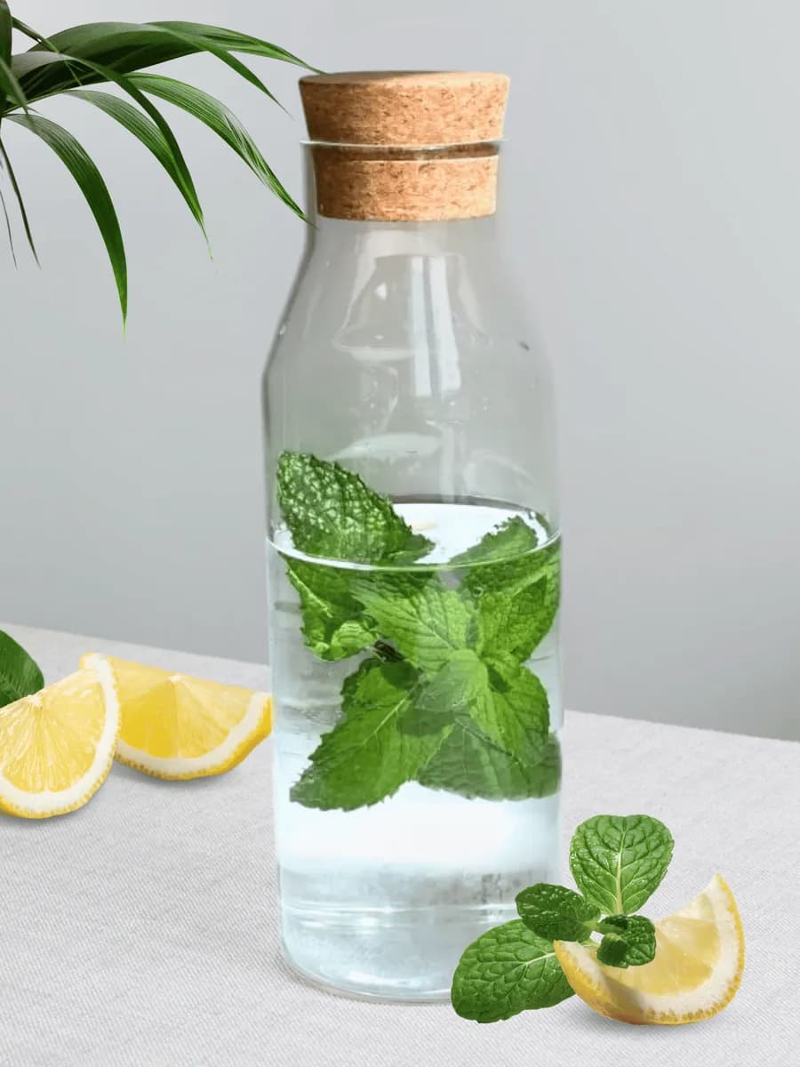 Стеклянный графин с пробковой крышкой 1 2 л