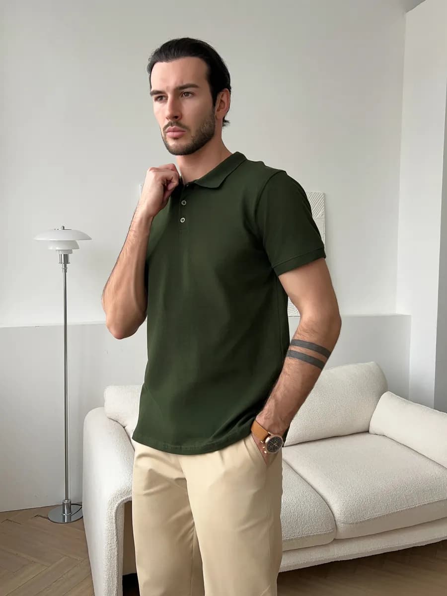 Футболка поло с коротким рукавом хлопок, рубашка поло