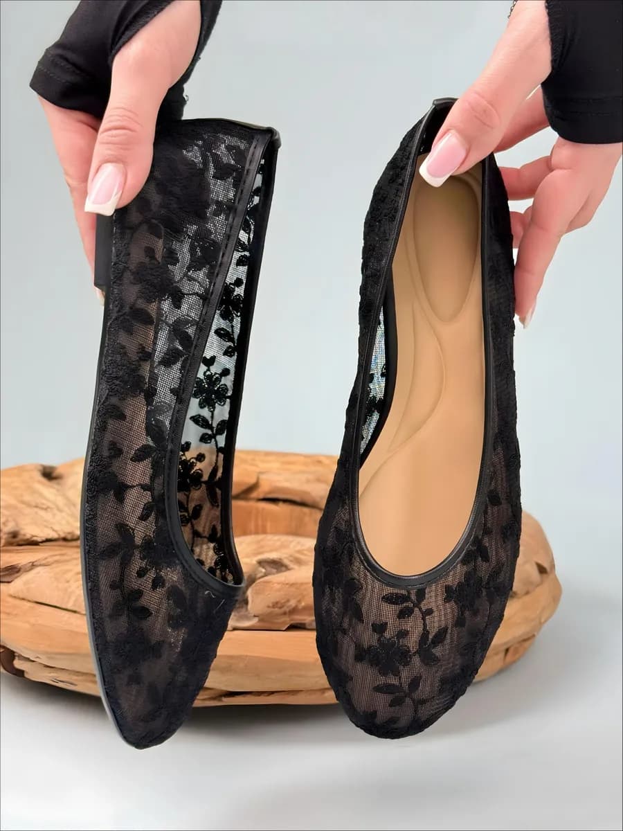 Балетки сетка летние кружевные