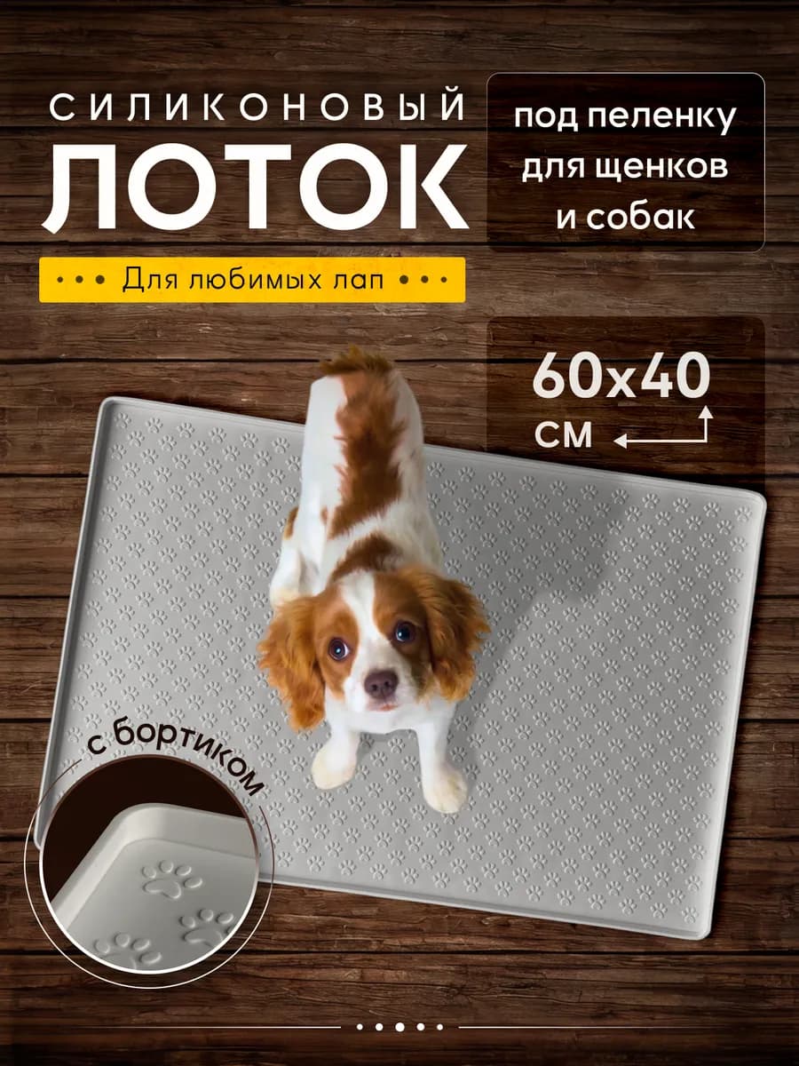 Лоток силиконовый для собак под пеленку 40х60
