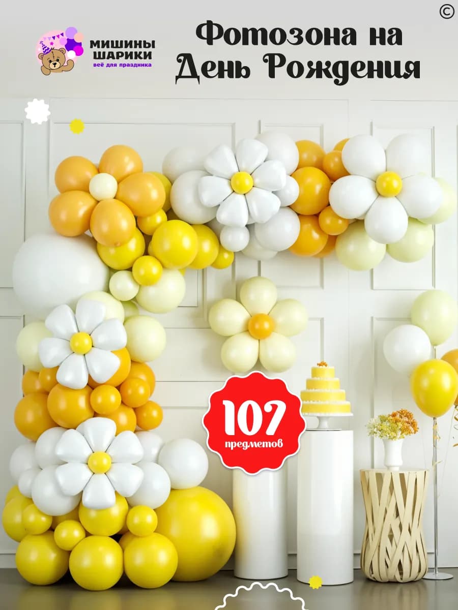 Шарики воздушные для фотозоны набор на день рождения