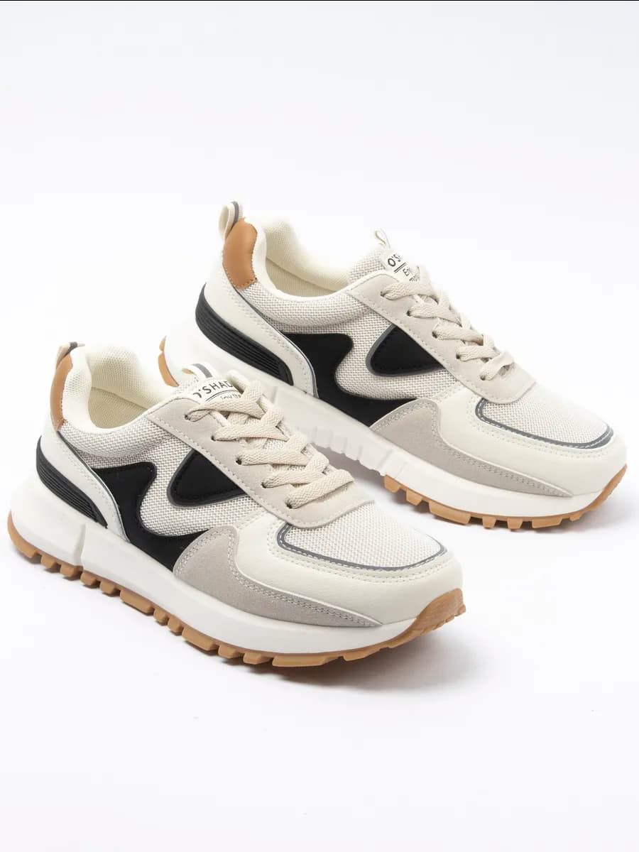 Кроссовки женские бежевые