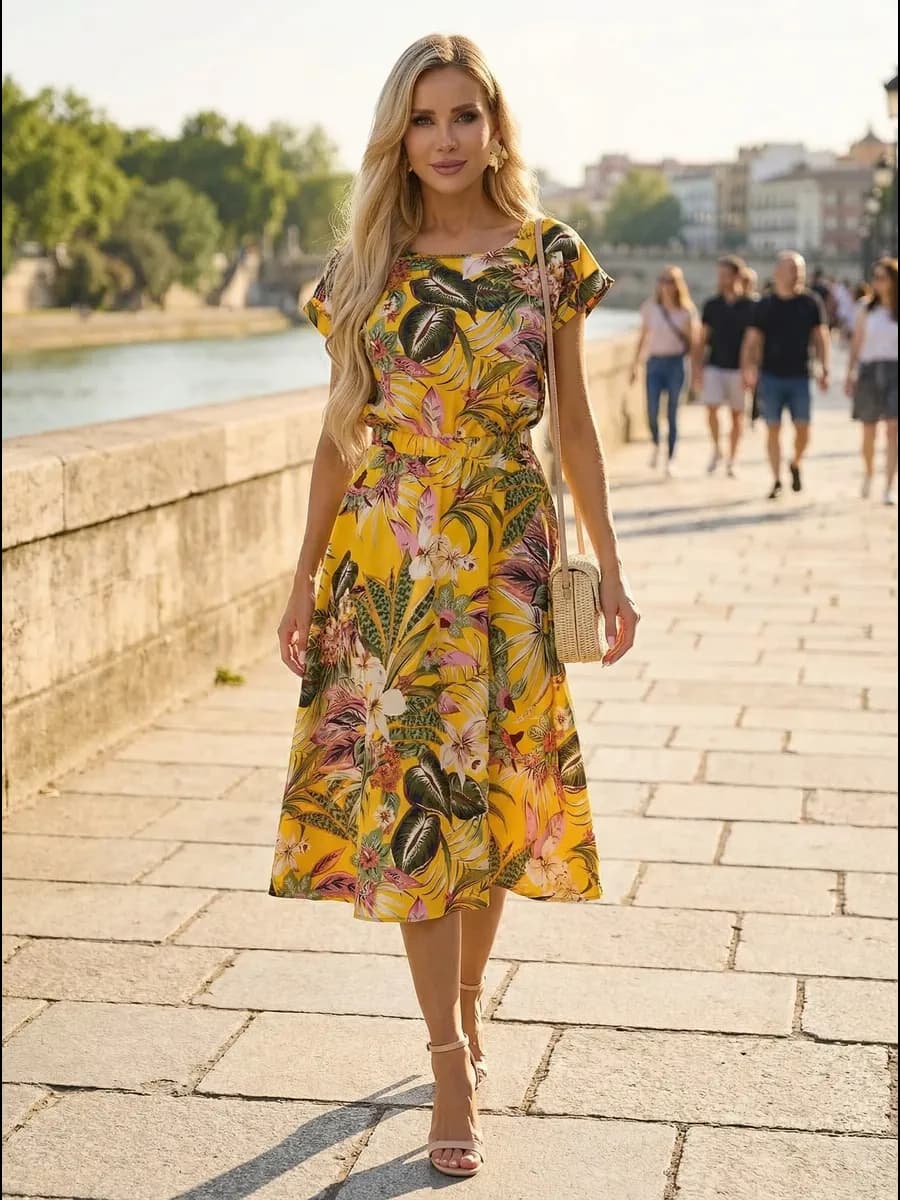 Платье летнее миди