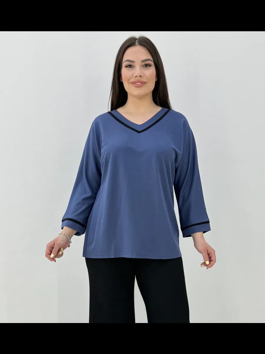 Пуловер трикотажный больших размеров