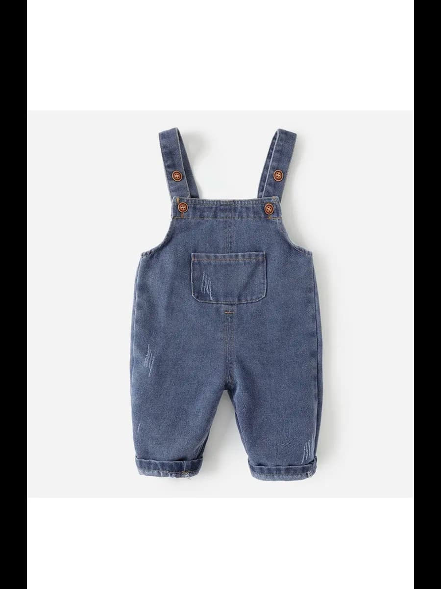 джинсовый комбинезон для малышей для новорожденных