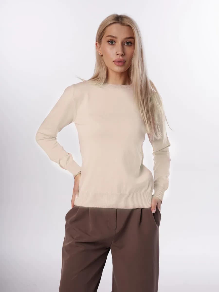 Джемпер трикотажный кофта с длинным рукавом