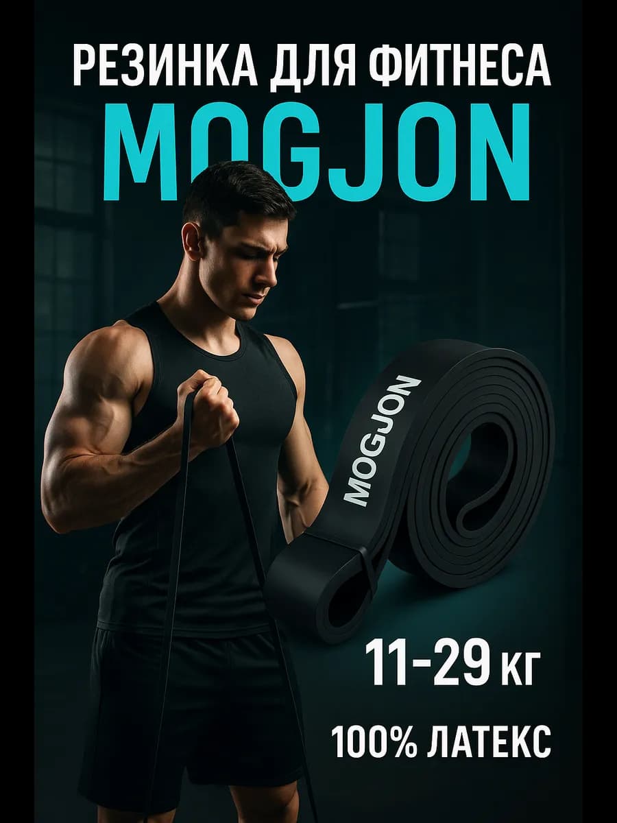 Резинка для фитнеса латексная 11 - 29 кг