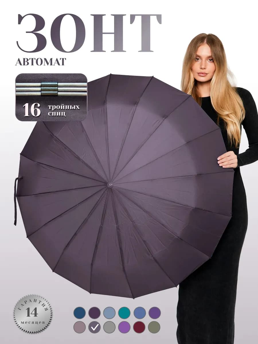 Зонт автомат антиветер складной