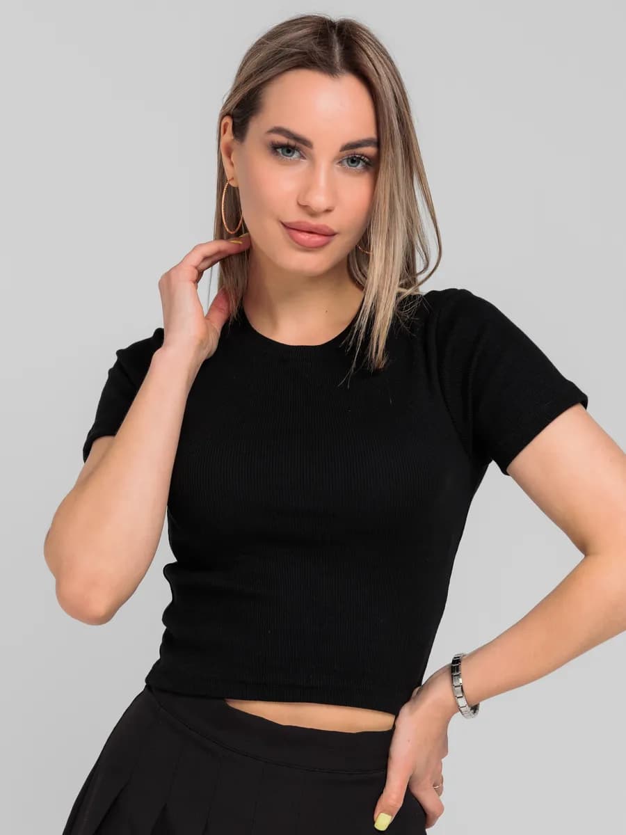 Кроп топ в рубчик под пиджак