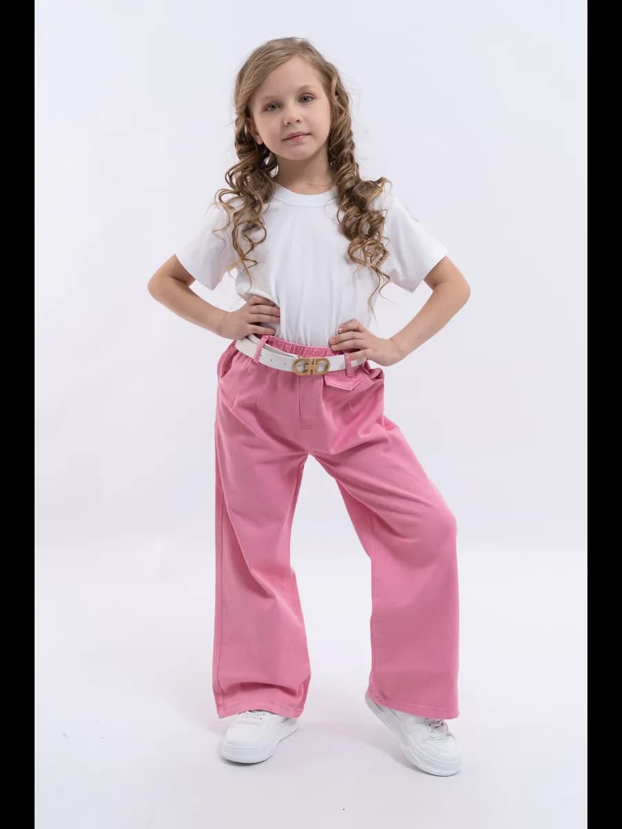 Брюки джинсы широкие на резинке