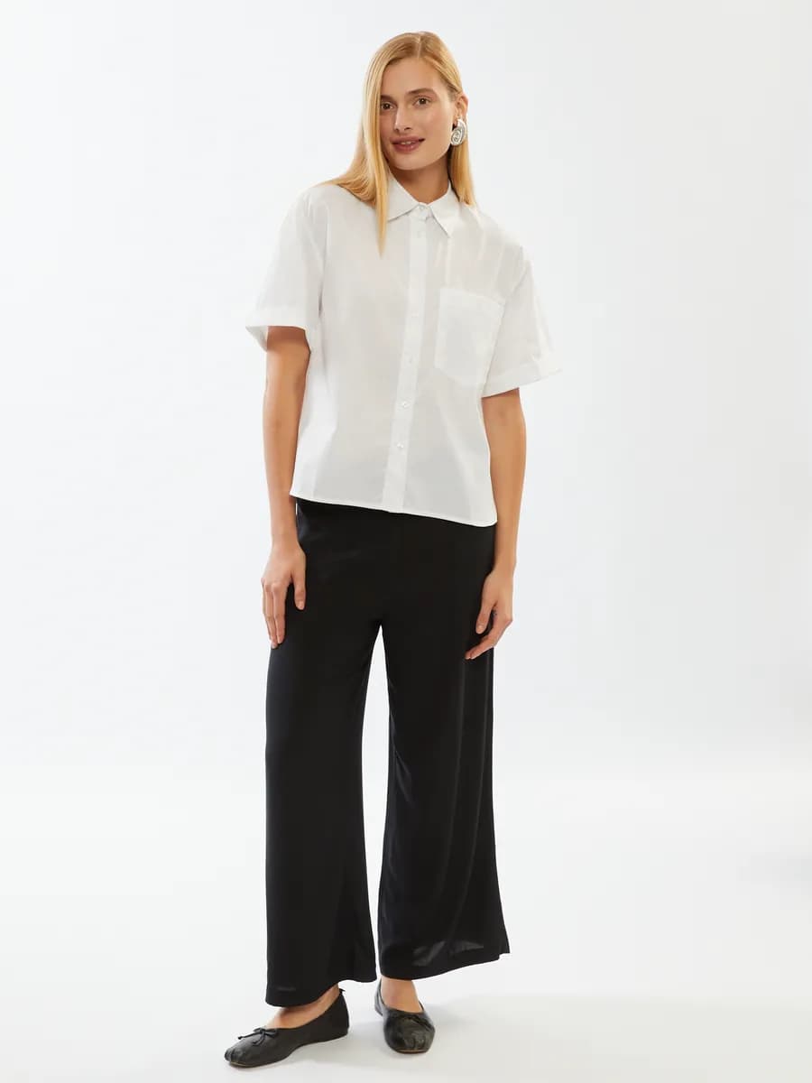 Женские широкие брюки на резинке вискоза