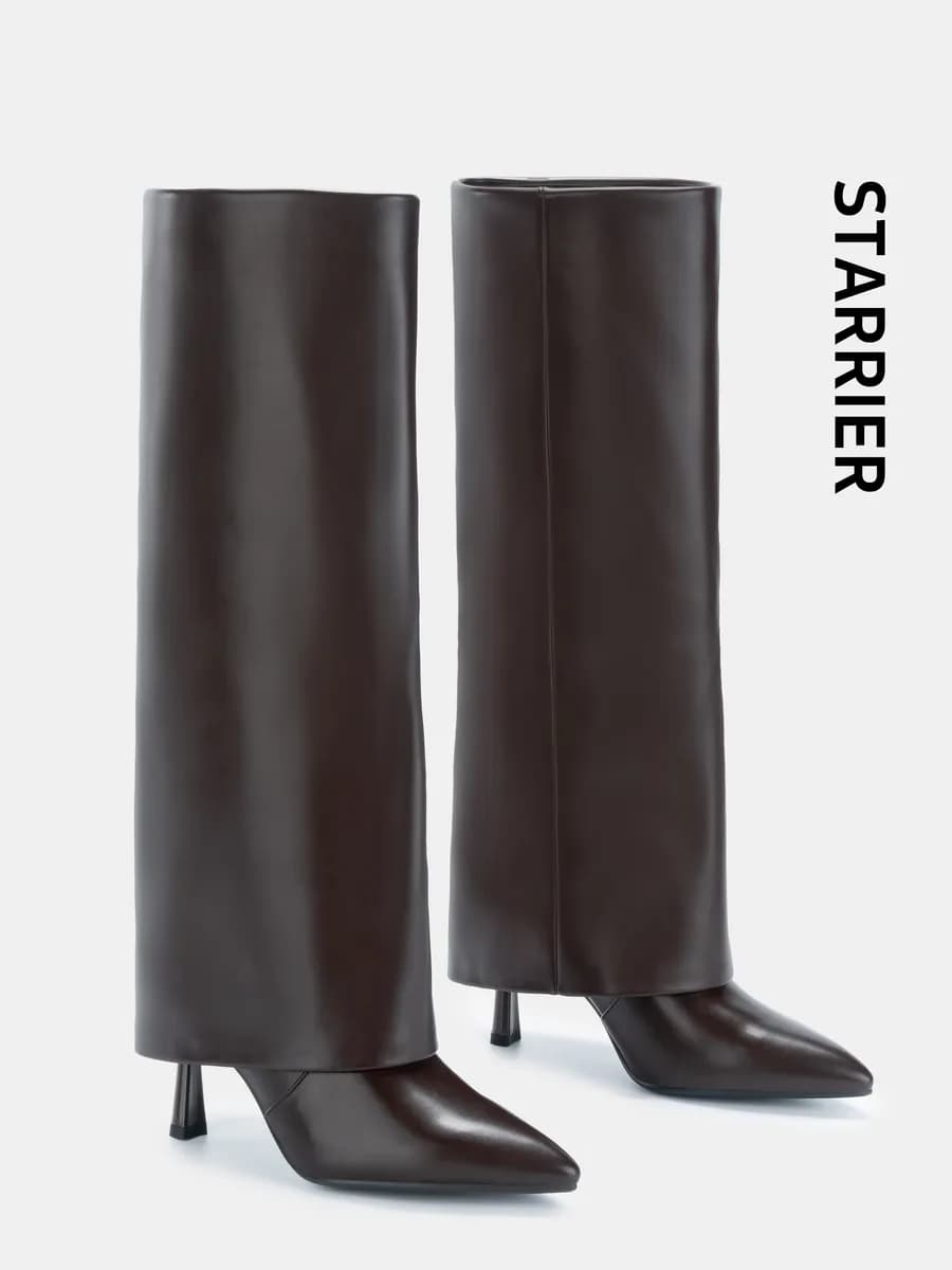 Сапоги на каблуке демисезонные