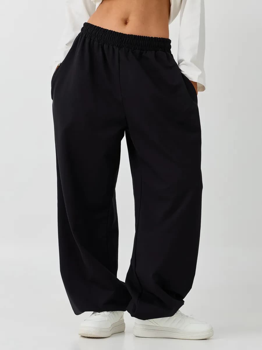 Спортивные штаны оверсайз на резинке джоггеры для танца y2k