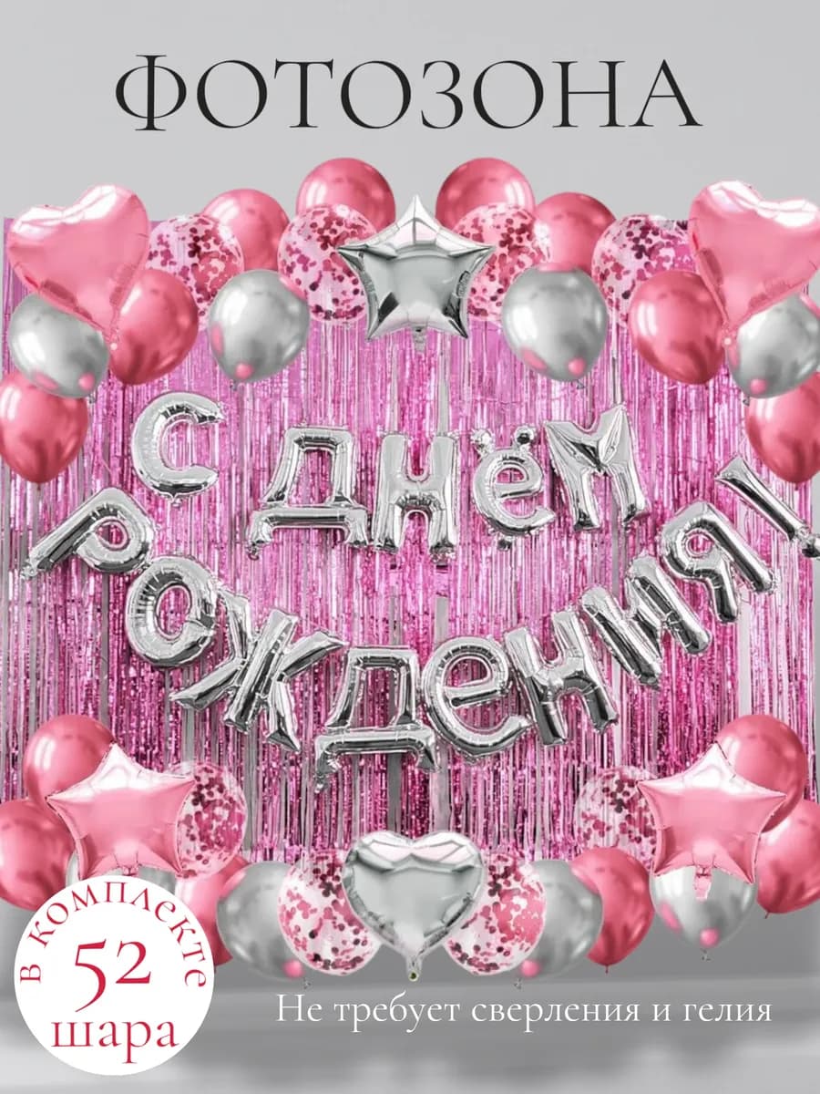 Фотозона на день рождения шарики воздушные