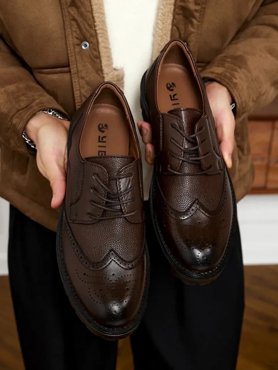 Туфли классические коричневые лоферы