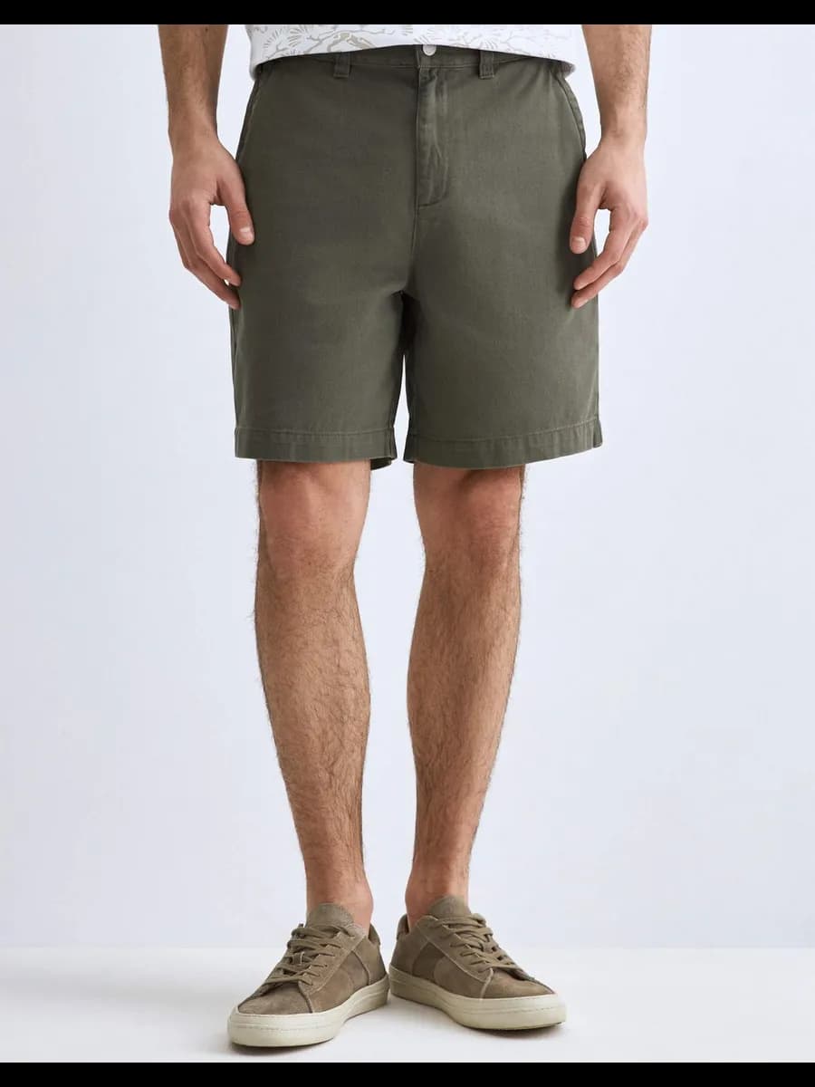Хаки шорты Regular из твила