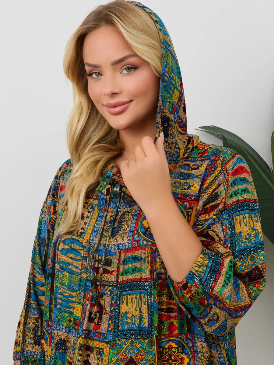 Штапельное платье больших размеров