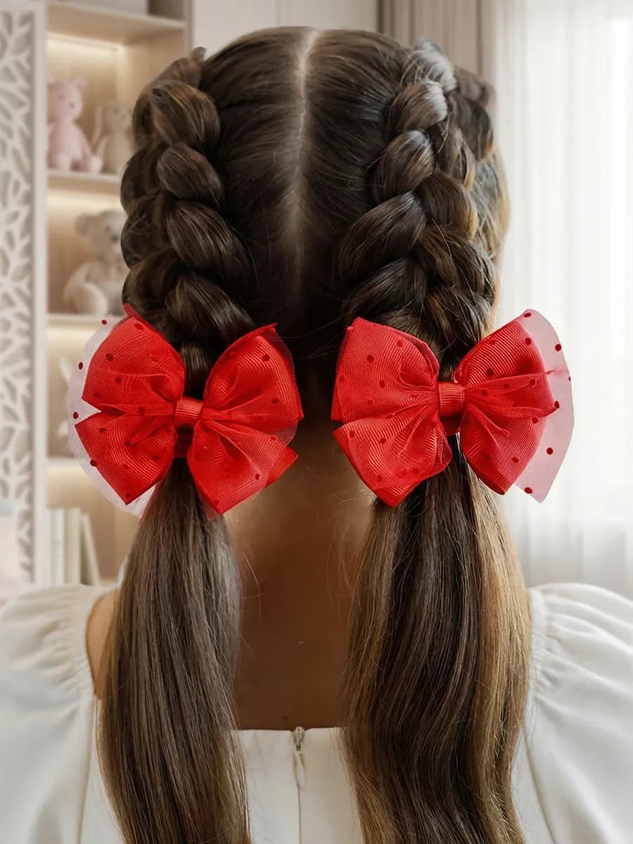 Бантики для волос на резинке