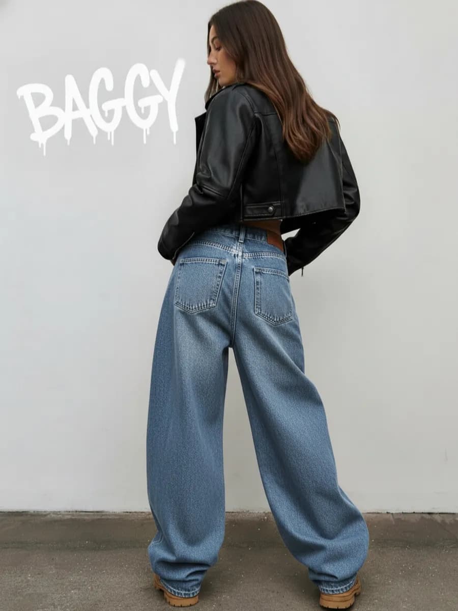 Джинсы широкие y2k баллоны оверсайз баги винтажные