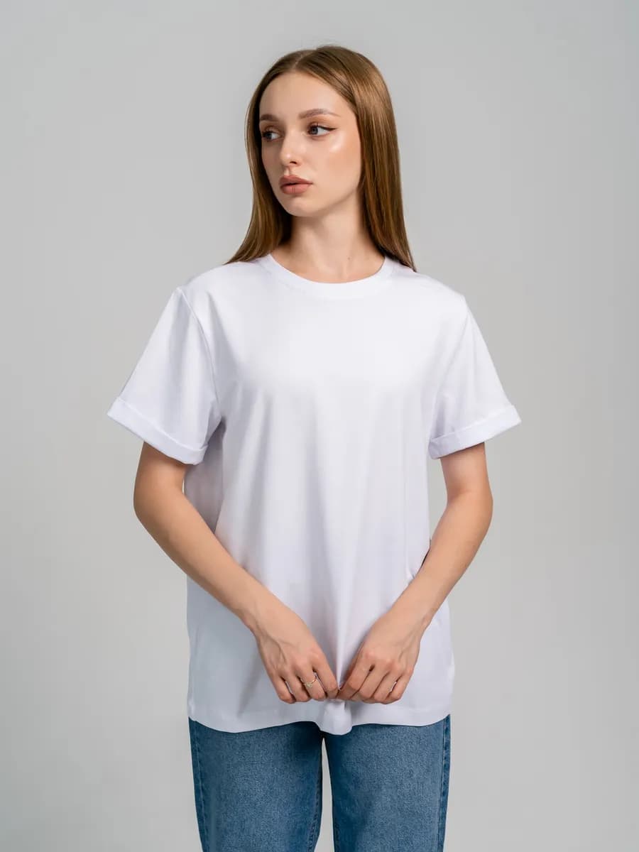 Футболка хлопок с эластаном базовая