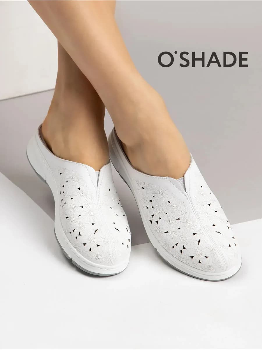 Сабо женские белые