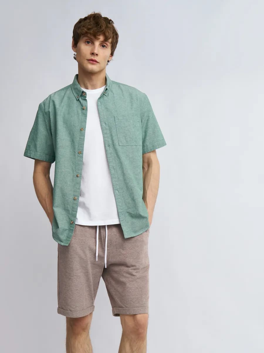 Мужские трикотажные шорты из хлопка