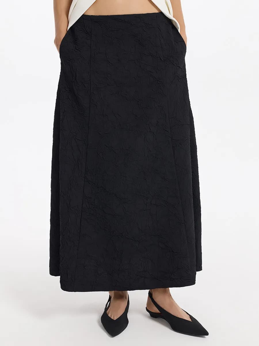 Юбка из жатого сатина